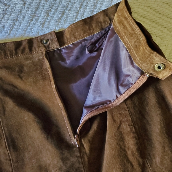 Vintage Deadstock Brown Leather Mini Skirt - Picture 8 of 16